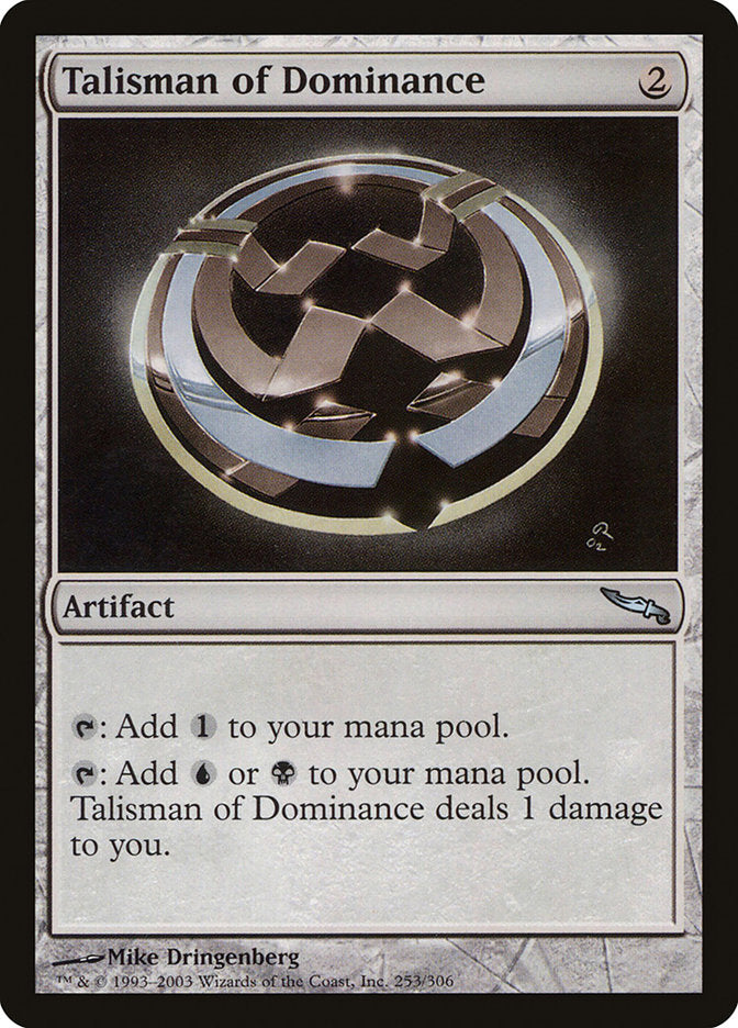 Talisman of Dominance [Mirrodin] MTG Single Magic: The Gathering | Red Claw Gaming