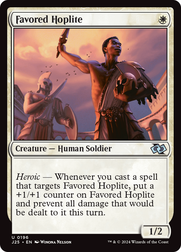 Favored Hoplite [Foundations Jumpstart] MTG Single Magic: The Gathering | Red Claw Gaming
