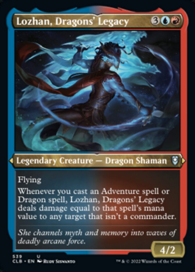 Lozhan, Dragons' Legacy (Foil Etched) [Commander Legends: Battle for Baldur's Gate] MTG Single Magic: The Gathering | Red Claw Gaming