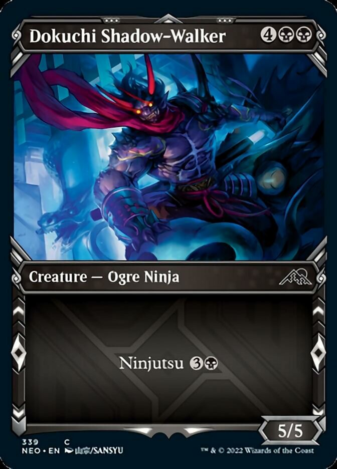Dokuchi Shadow-Walker (Showcase Ninja) [Kamigawa: Neon Dynasty] MTG Single Magic: The Gathering    | Red Claw Gaming