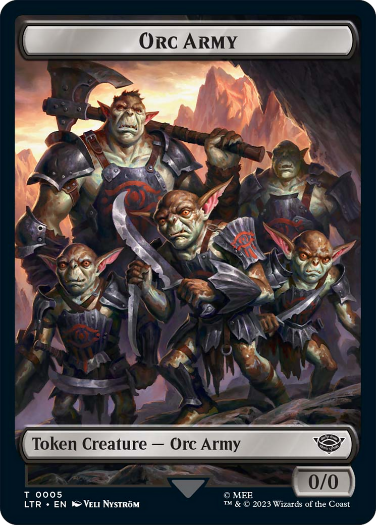 Food (11) // Orc Army (05) Double-Sided Token [The Lord of the Rings: Tales of Middle-Earth Tokens] MTG Single Magic: The Gathering | Red Claw Gaming