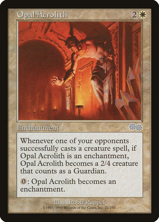 Opal Acrolith [Urza's Saga] MTG Single Magic: The Gathering | Red Claw Gaming