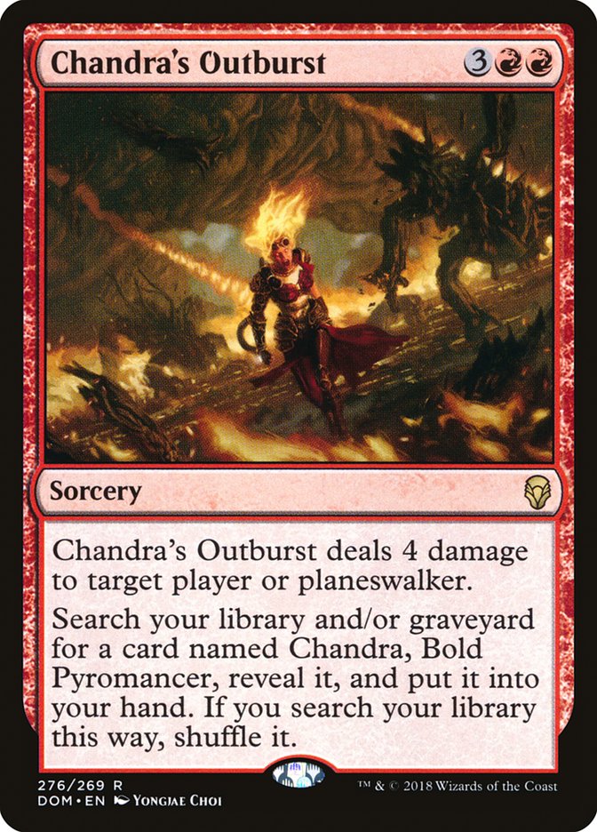 Chandra's Outburst [Dominaria] MTG Single Magic: The Gathering | Red Claw Gaming