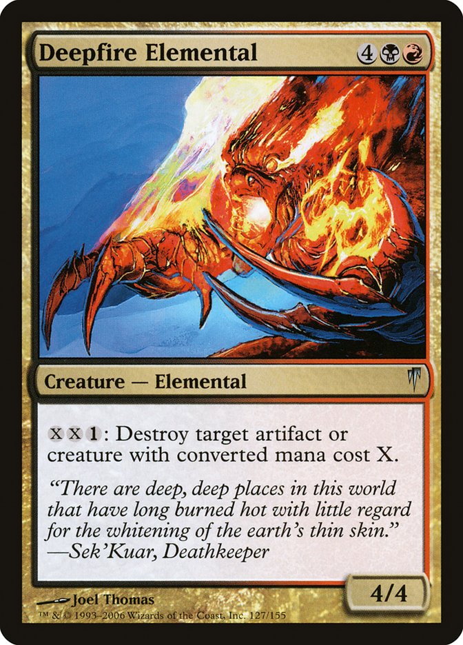 Deepfire Elemental [Coldsnap] MTG Single Magic: The Gathering | Red Claw Gaming