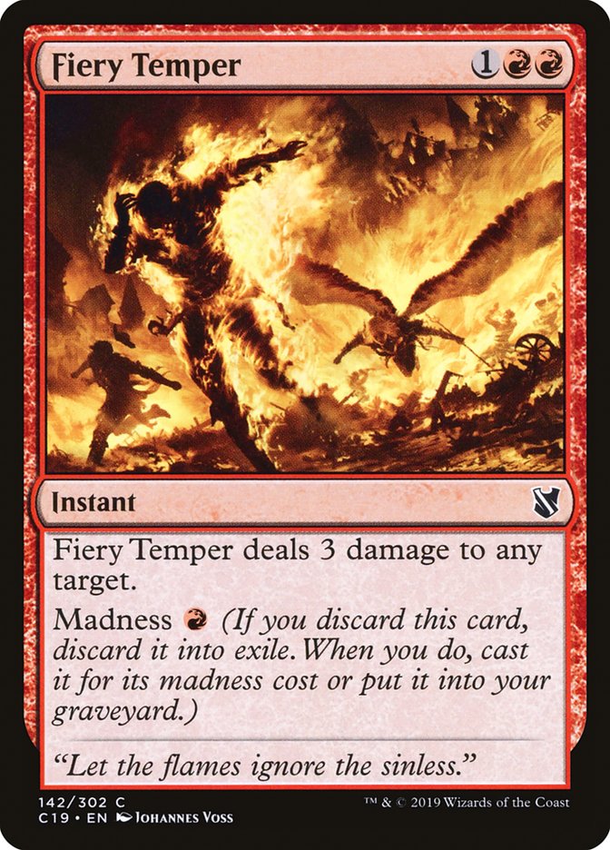 Fiery Temper [Commander 2019] MTG Single Magic: The Gathering | Red Claw Gaming