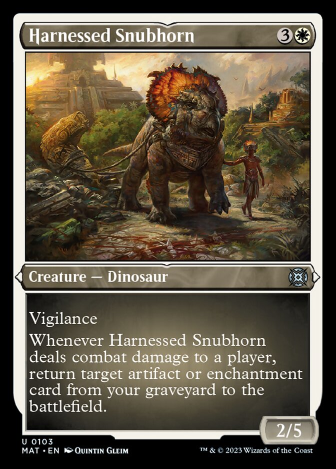 Harnessed Snubhorn (Foil Etched) [March of the Machine: The Aftermath] MTG Single Magic: The Gathering | Red Claw Gaming