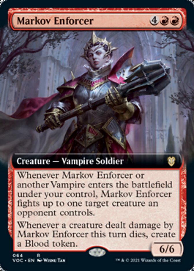 Markov Enforcer (Extended Art) [Innistrad: Crimson Vow Commander] MTG Single Magic: The Gathering | Red Claw Gaming
