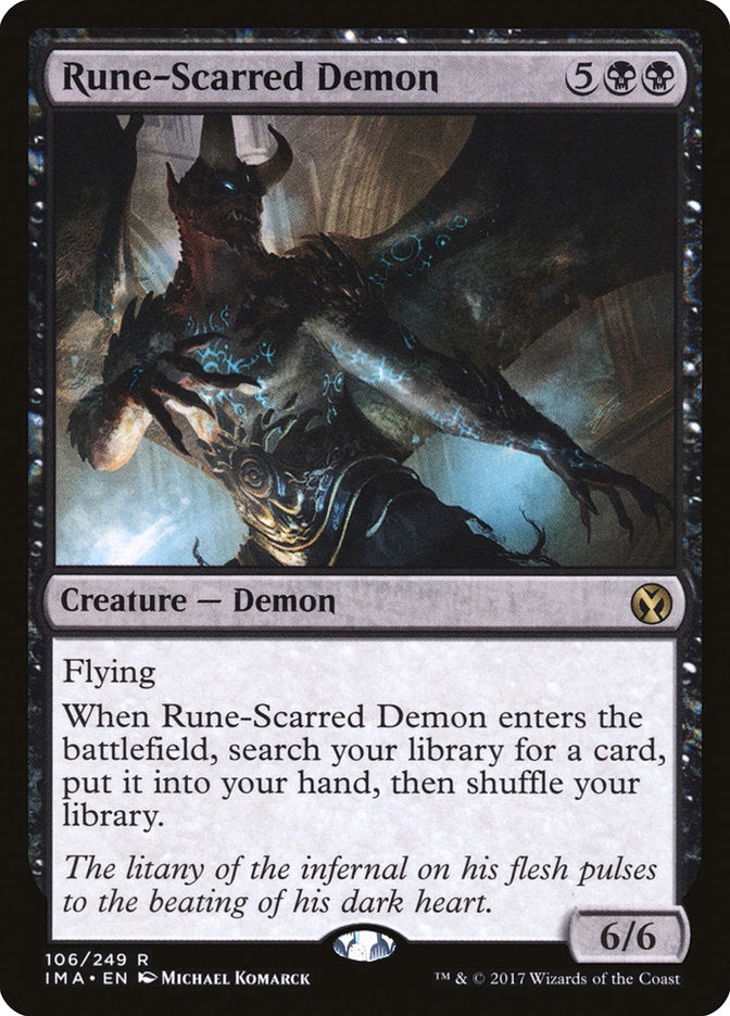 Rune-Scarred Demon [Iconic Masters] MTG Single Magic: The Gathering | Red Claw Gaming