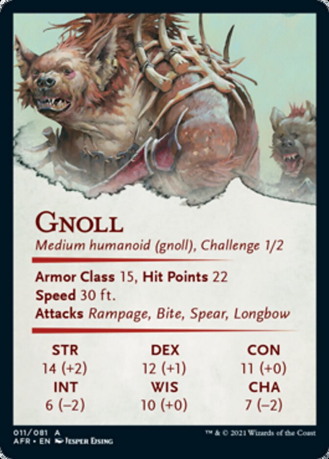 Gnoll Art Card [Dungeons & Dragons: Adventures in the Forgotten Realms Art Series] MTG Single Magic: The Gathering | Red Claw Gaming