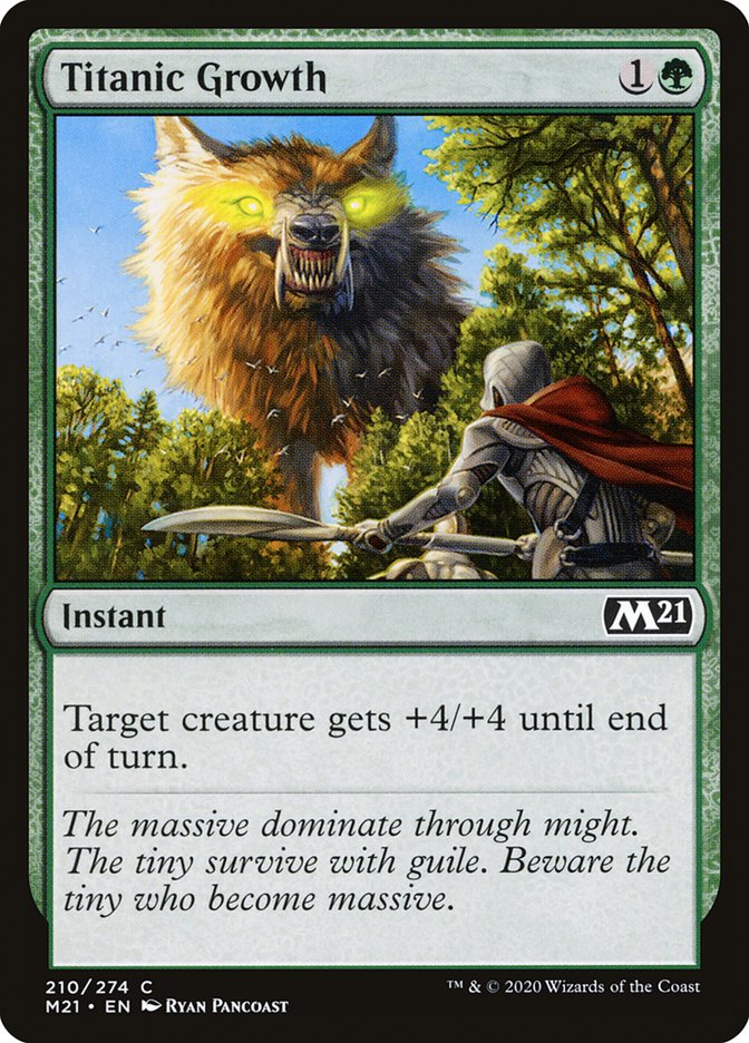 Titanic Growth [Core Set 2021] MTG Single Magic: The Gathering | Red Claw Gaming