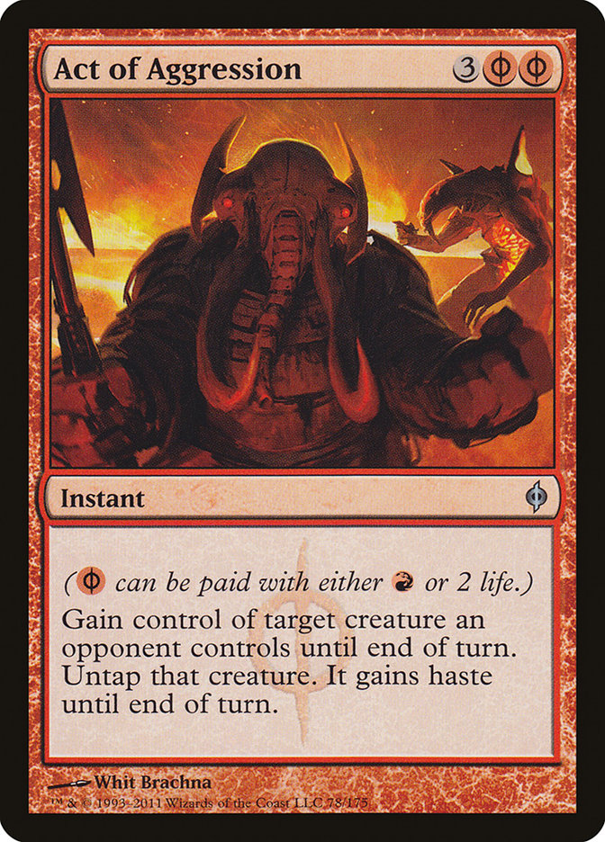 Act of Aggression [New Phyrexia] MTG Single Magic: The Gathering | Red Claw Gaming