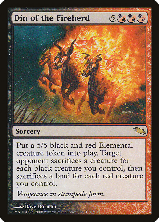 Din of the Fireherd [Shadowmoor] MTG Single Magic: The Gathering | Red Claw Gaming
