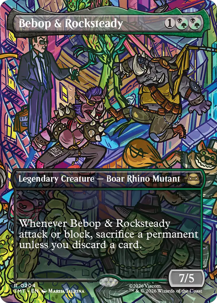 Bebop & Rocksteady (Borderless) [Teenage Mutant Ninja Turtles] MTG Single Magic: The Gathering | Red Claw Gaming