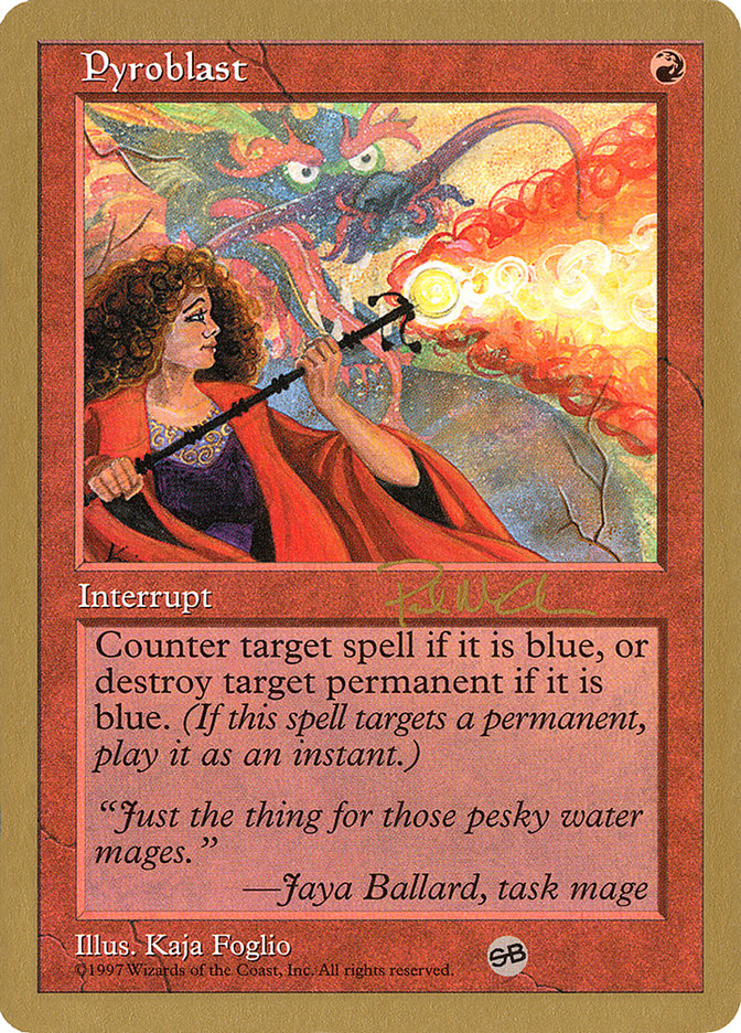 Pyroblast (Paul McCabe) (SB) [World Championship Decks 1997] MTG Single Magic: The Gathering | Red Claw Gaming