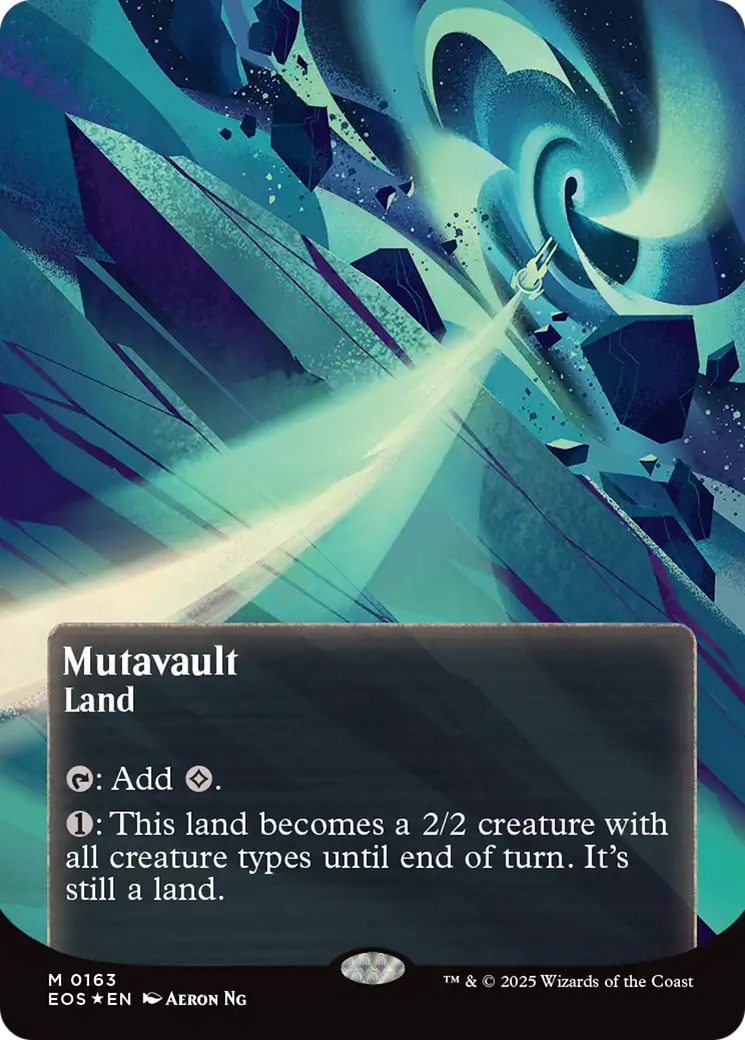 Mutavault (0163) (Borderless) (Galaxy Foil) [Edge of Eternities: Stellar Sights] MTG Single Magic: The Gathering | Red Claw Gaming