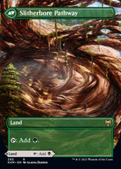 Darkbore Pathway // Slitherbore Pathway (Borderless Alternate Art) [Kaldheim] MTG Single Magic: The Gathering | Red Claw Gaming