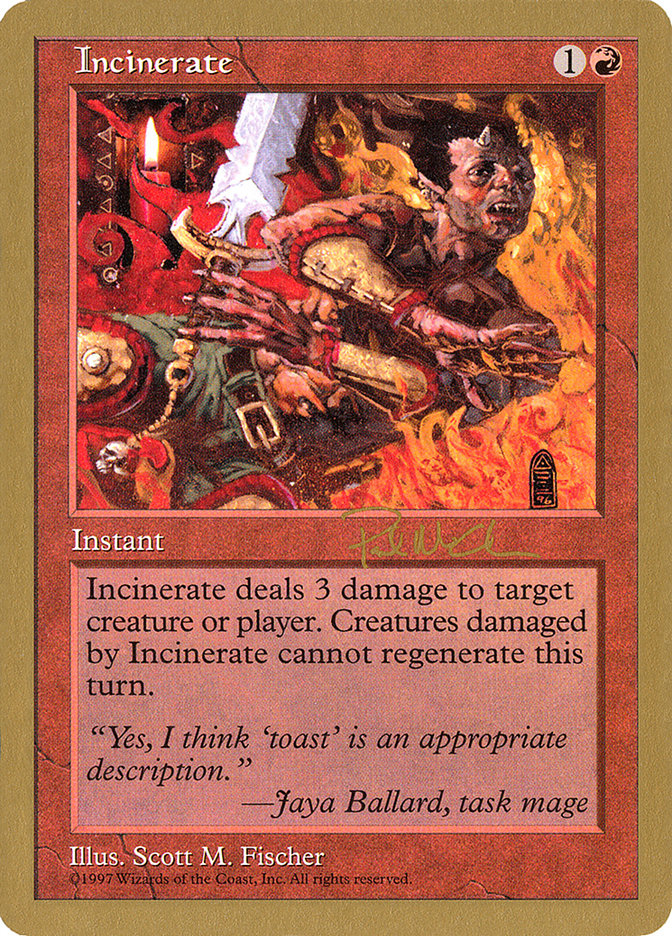 Incinerate (Paul McCabe) [World Championship Decks 1997] MTG Single Magic: The Gathering | Red Claw Gaming
