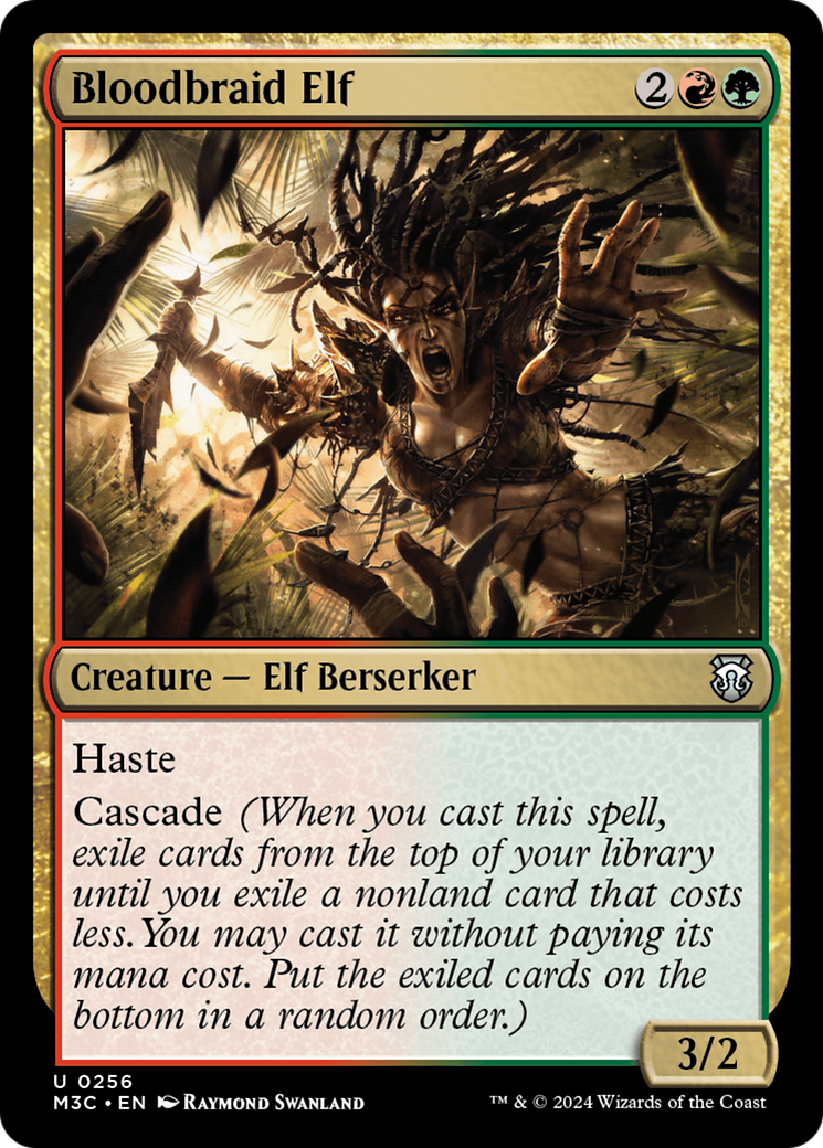 Bloodbraid Elf (Ripple Foil) [Modern Horizons 3 Commander] MTG Single Magic: The Gathering | Red Claw Gaming