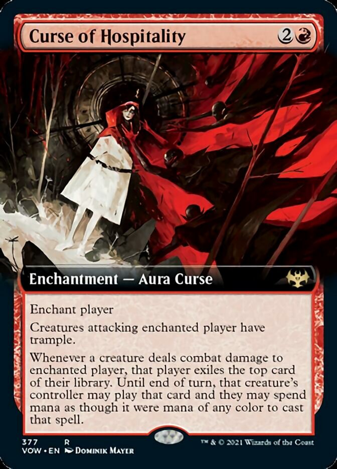Curse of Hospitality (Extended Art) [Innistrad: Crimson Vow] MTG Single Magic: The Gathering | Red Claw Gaming