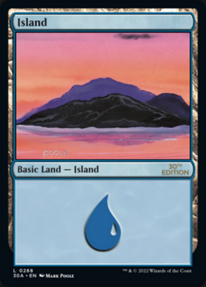 Island (288) [30th Anniversary Edition] MTG Single Magic: The Gathering | Red Claw Gaming
