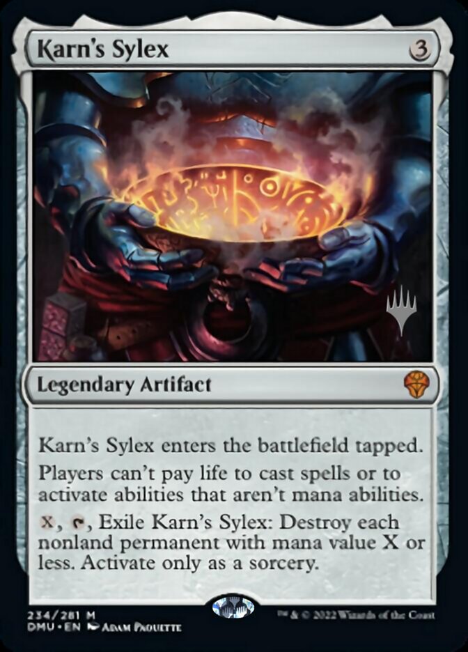 Karn's Sylex (Promo Pack) [Dominaria United Promos] MTG Single Magic: The Gathering    | Red Claw Gaming