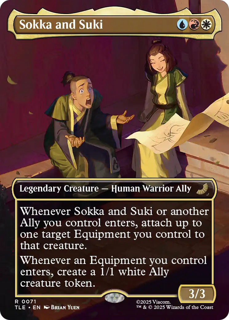 Sokka and Suki (Borderless) [Avatar: The Last Airbender: Eternal-Legal] MTG Single Magic: The Gathering | Red Claw Gaming