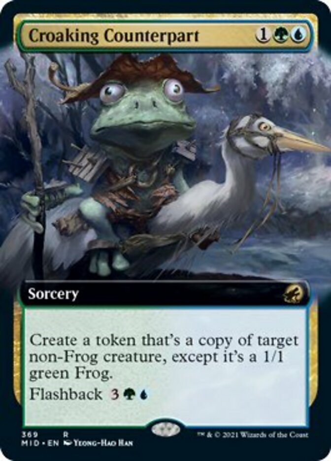 Croaking Counterpart (Extended Art) [Innistrad: Midnight Hunt] MTG Single Magic: The Gathering | Red Claw Gaming