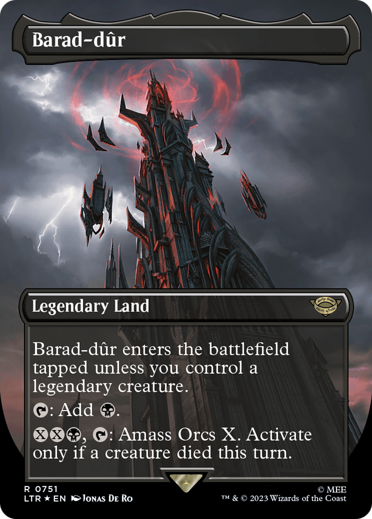 Barad-dur (0751) (Borderless) (Surge Foil) [The Lord of the Rings: Tales of Middle-Earth] MTG Single Magic: The Gathering | Red Claw Gaming