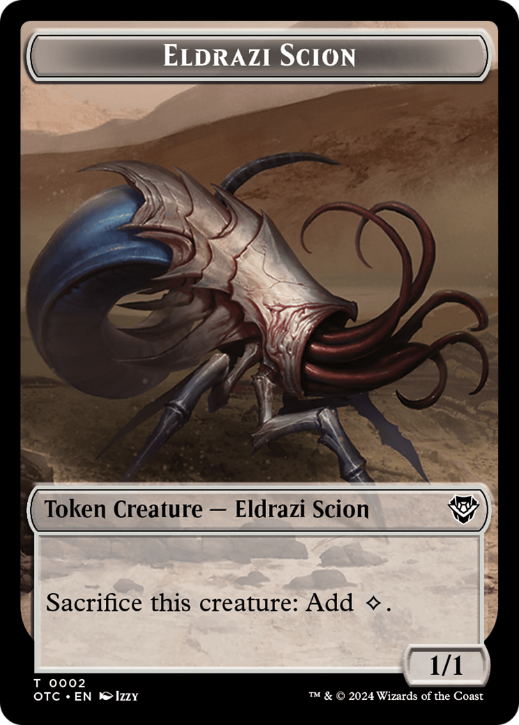 Eldrazi Scion // Manifest Double-Sided Token [Outlaws of Thunder Junction Commander Tokens] MTG Single Magic: The Gathering | Red Claw Gaming