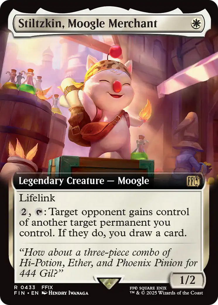 Stiltzkin, Moogle Merchant (Extended Art) [FINAL FANTASY] MTG Single Magic: The Gathering | Red Claw Gaming