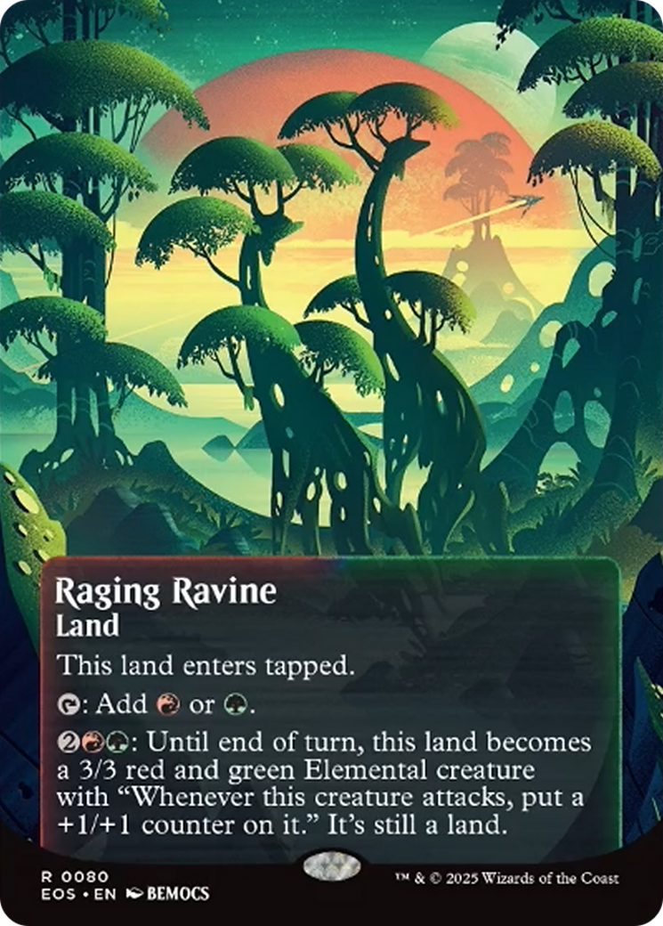 Raging Ravine (0080) (Borderless) [Edge of Eternities: Stellar Sights] MTG Single Magic: The Gathering | Red Claw Gaming