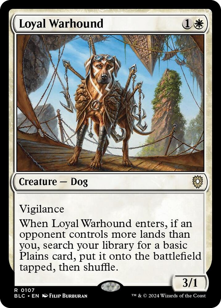 Loyal Warhound [Bloomburrow Commander] MTG Single Magic: The Gathering | Red Claw Gaming