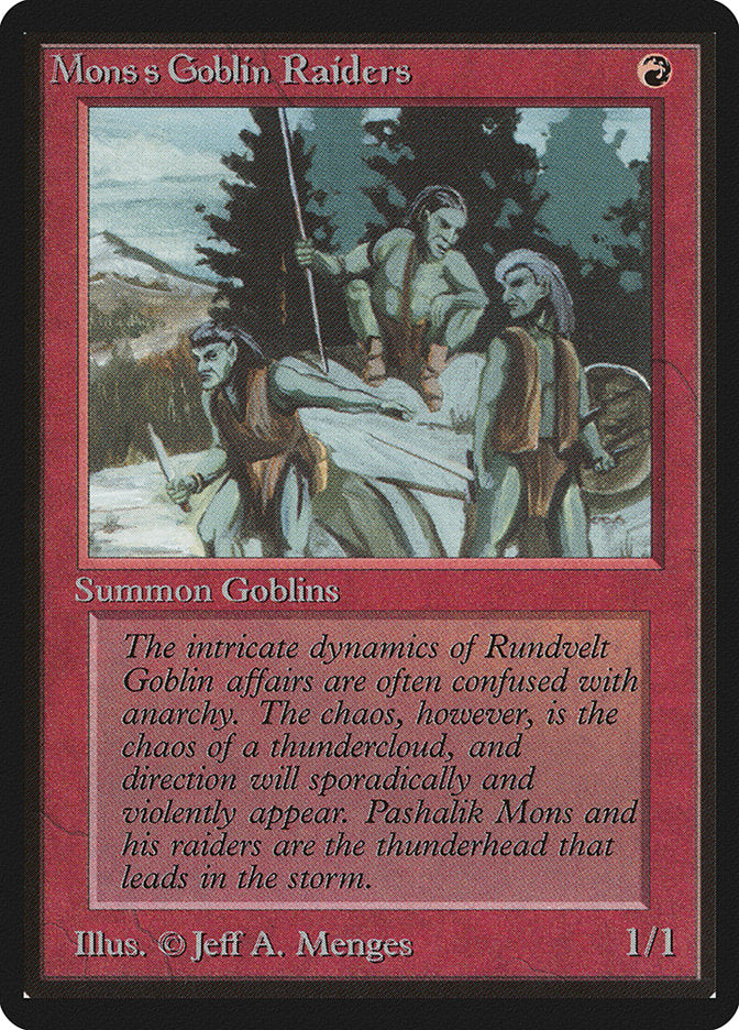 Mons's Goblin Raiders [Beta Edition] MTG Single Magic: The Gathering | Red Claw Gaming