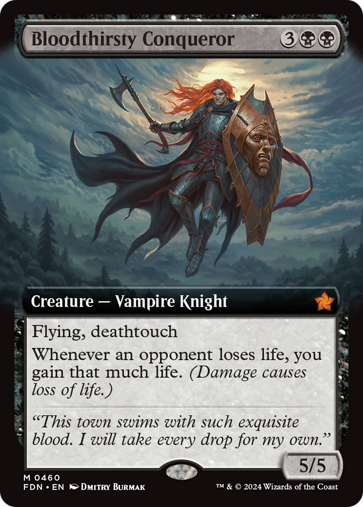 Bloodthirsty Conqueror (Extended Art) [Foundations] MTG Single Magic: The Gathering | Red Claw Gaming