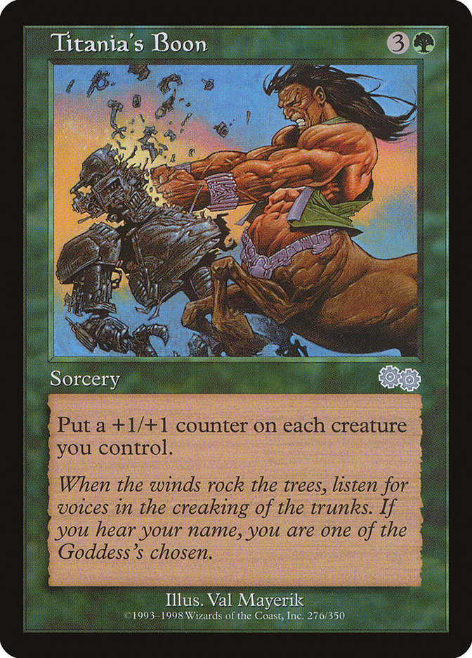 Titania's Boon [Urza's Saga] MTG Single Magic: The Gathering | Red Claw Gaming