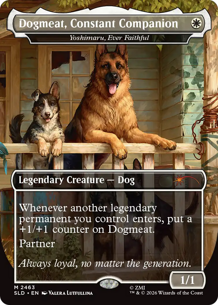Dogmeat, Constant Companion - Yoshimaru, Ever Faithful [Secret Lair Drop Series] MTG Single Magic: The Gathering | Red Claw Gaming