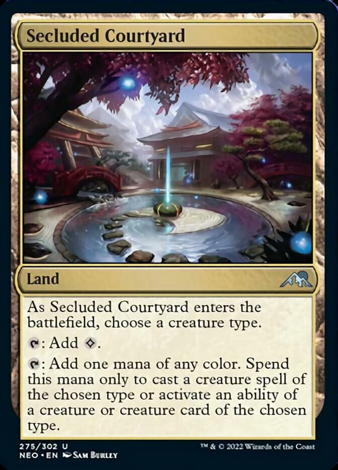 Secluded Courtyard [Kamigawa: Neon Dynasty] MTG Single Magic: The Gathering    | Red Claw Gaming