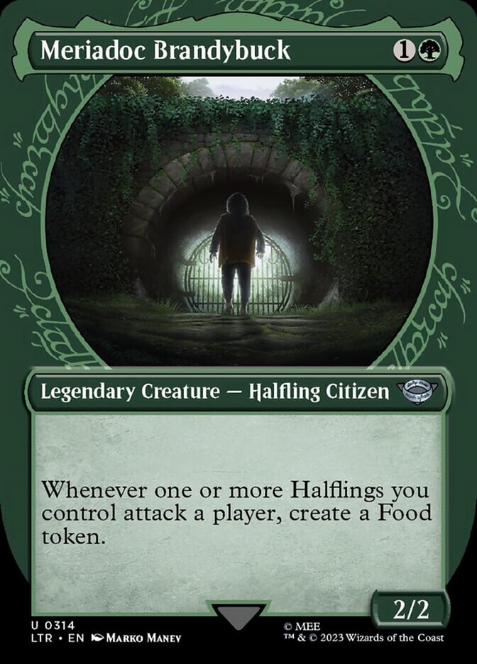 Meriadoc Brandybuck (Showcase Ring Frame) [The Lord of the Rings: Tales of Middle-Earth] MTG Single Magic: The Gathering | Red Claw Gaming