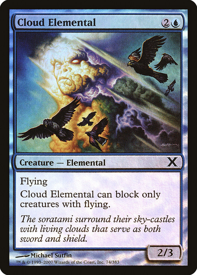 Cloud Elemental (Premium Foil) [Tenth Edition] MTG Single Magic: The Gathering | Red Claw Gaming