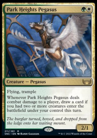 Park Heights Pegasus (Promo Pack) [Streets of New Capenna Promos] MTG Single Magic: The Gathering | Red Claw Gaming