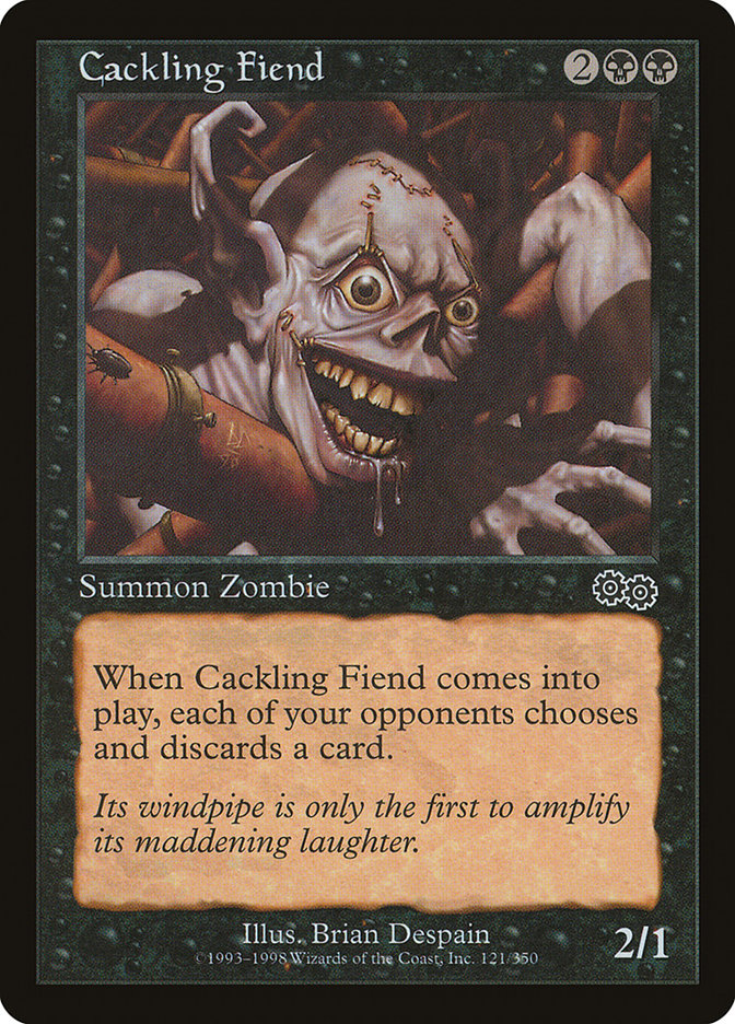 Cackling Fiend [Urza's Saga] MTG Single Magic: The Gathering | Red Claw Gaming