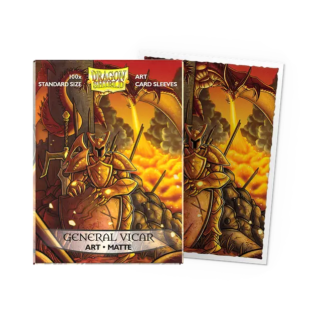 DRAGON SHIELD SLEEVES MATTE GENERAL VICAR 100 CT Dragon Shield Dragon Shield | Red Claw Gaming