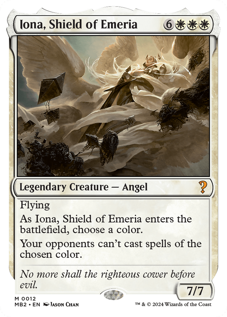 Iona, Shield of Emeria (White Border) [Mystery Booster 2] MTG Single Magic: The Gathering | Red Claw Gaming