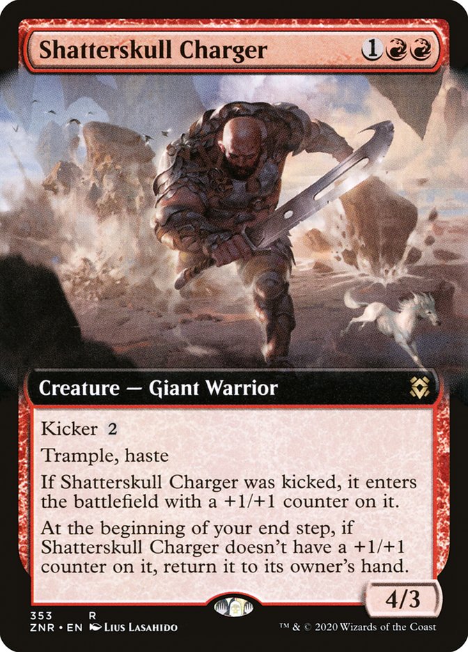 Shatterskull Charger (Extended Art) [Zendikar Rising] MTG Single Magic: The Gathering | Red Claw Gaming