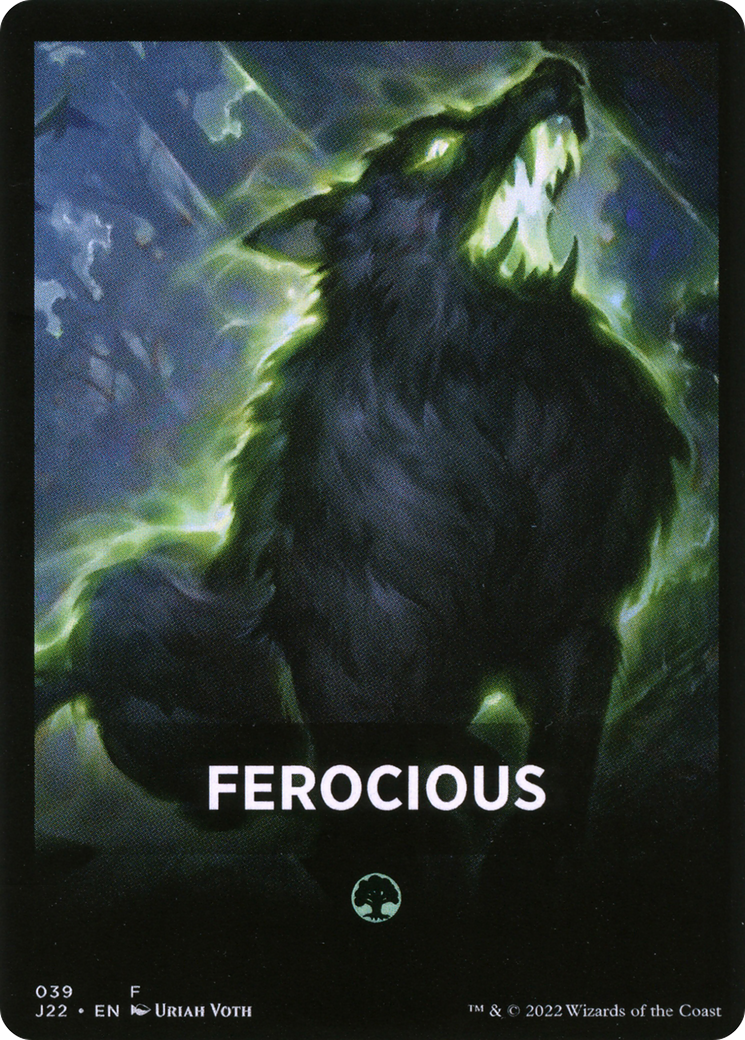 Ferocious Theme Card [Jumpstart 2022 Front Cards] MTG Single Magic: The Gathering | Red Claw Gaming