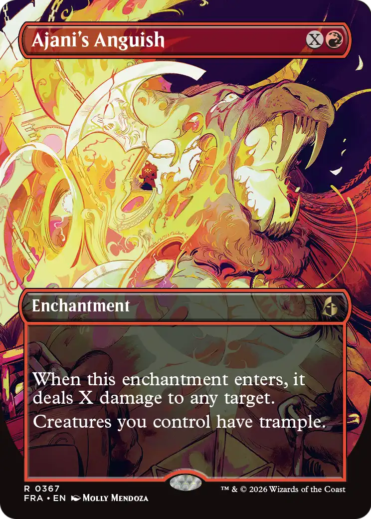 Ajani's Anguish (Borderless) [Reality Fracture] | Red Claw Gaming