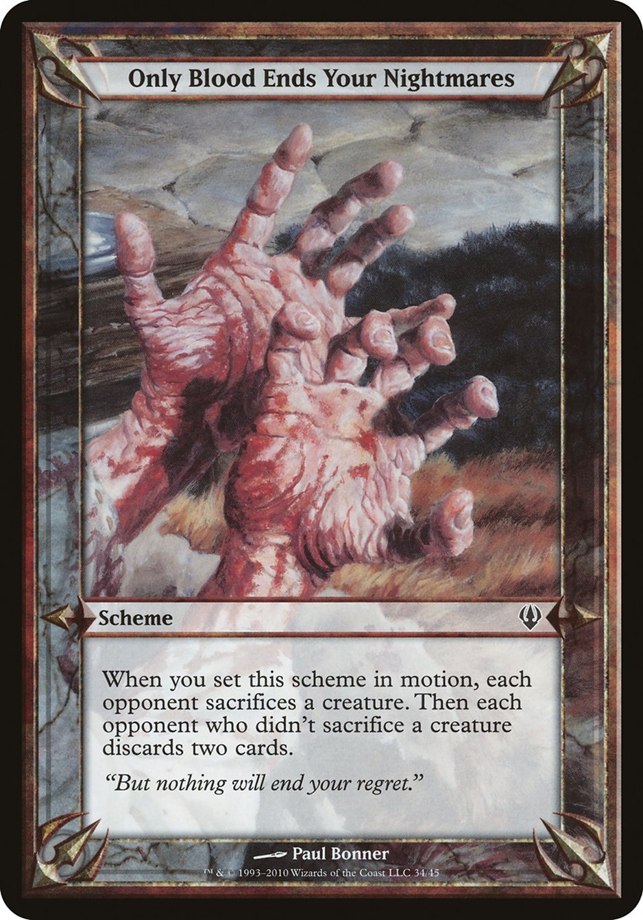 Only Blood Ends Your Nightmares (Schemes) [Archenemy Schemes] MTG Single Magic: The Gathering | Red Claw Gaming