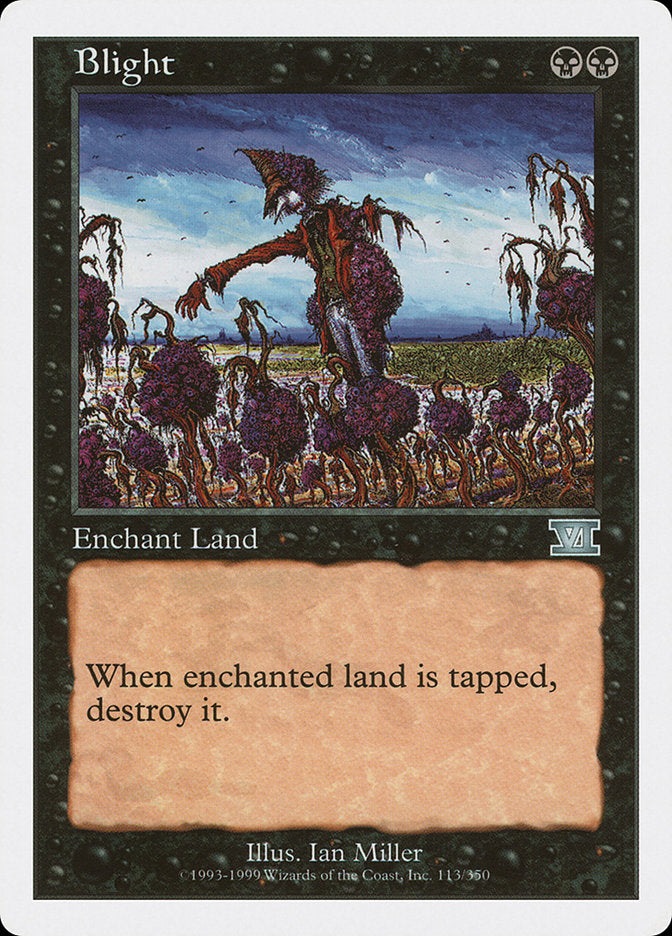 Blight [Classic Sixth Edition] MTG Single Magic: The Gathering | Red Claw Gaming
