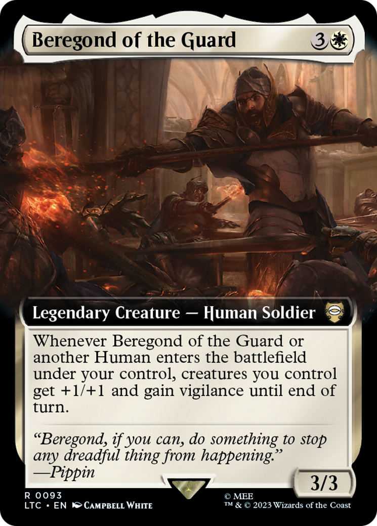 Beregond of the Guard (Extended Art) [The Lord of the Rings: Tales of Middle-Earth Commander] MTG Single Magic: The Gathering | Red Claw Gaming