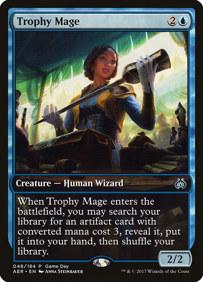 Trophy Mage (Game Day) [Aether Revolt Promos] MTG Single Magic: The Gathering | Red Claw Gaming